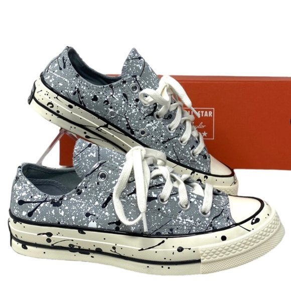 Converse Chuck 70 Sneakers Low Top For Men Black Ash Stone Shoes Canvas A01172C - Picture 3 of 10